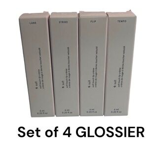 GLOSSIER G suit soft touch lip creme 
( Bundle of 4 )
